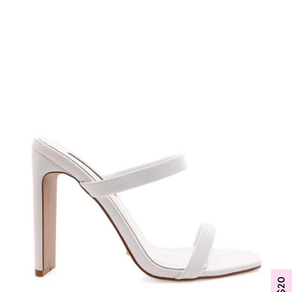 White Fox White Heeled Mules - Picture 2 of 8